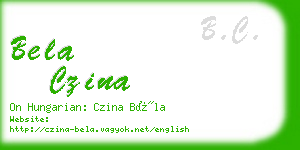 bela czina business card